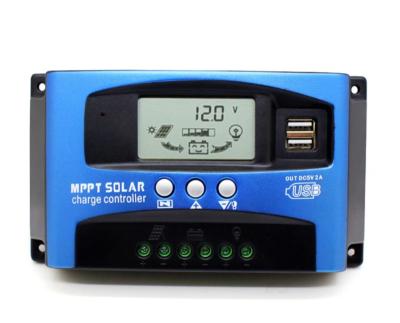 China Charger Controller 100A 60A 50A 40A 30A MPPT solar charge controller Dual USB LCD Display 12V 24V for sale