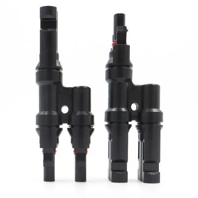 China Solar  connector holder IP67 2 to 1 T Branch PV Connector TUV approved FFM or MMF 100% PP0 2.5mm sq~6.0mm TF0168 for solar system 2T for sale