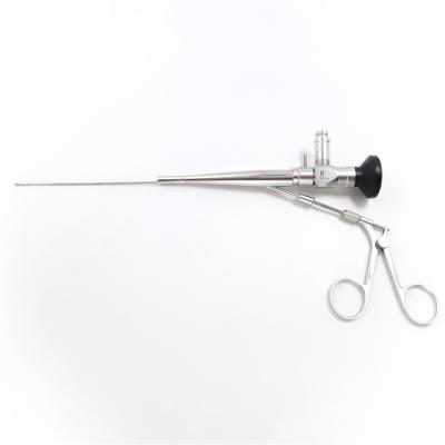 China Veterinary endoscopy 2.7*107.5 mm metal 0 degree with 5.5fr sheath forceps for dog cat animal surgery for sale