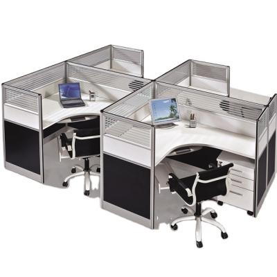 China Modern new type cubicle cheap price hourseat desk divides 4 person office workstation for sale