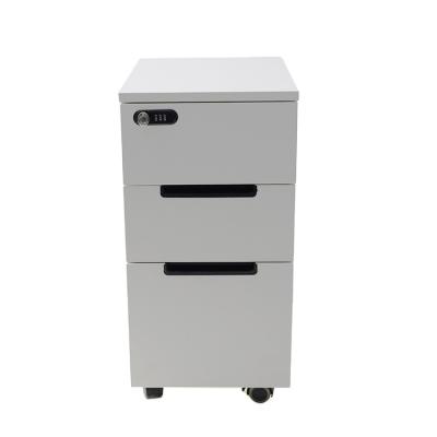 China Modern Design Mobile Hourseat Activities Metal Filing Cabinet With 3 Drawers Steel Filing Cabinet for sale