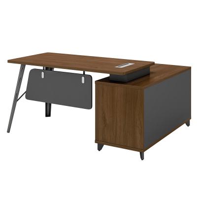 China Easy to install small L-shaped hourseat desk with steel frame and legs for sale