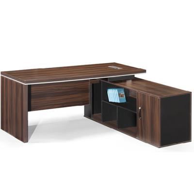 China Walnut color office furniture contemporary Italian home office modern desk furniture table hourseat for sale