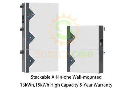 China IP65 13kWh 15kWh Lithium Battery Storage With DB Stackable All In One Wall Mounted Battery Series for sale