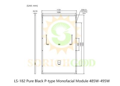 China 485W 182mm Monocrystalline Silicon PV Module Mono Si Solar Cells for sale