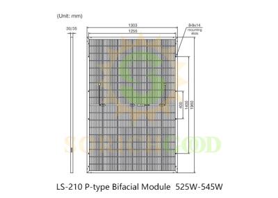 China 525W High Output 210 P-Type Monocrystalline Silicon Panels For Solar Energy Projects for sale