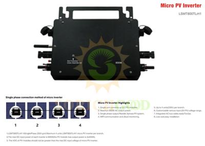 China 800W Solar Power Micro Inverter WIFI Enabled Cloud Monitoring For Detailed Performance Tracking for sale