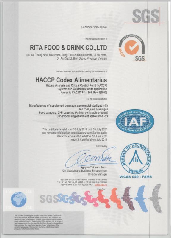 HACCP - Guangxi Nanning Yue Yin Import And Export Trade Co., Ltd.