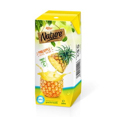 China NFC 200ml Natural Maker Beverage Pineapple Fruit Drink for sale