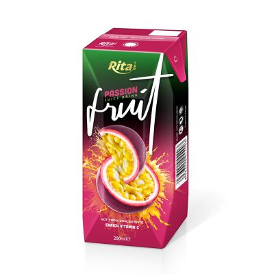 China OEM Private Label Fruit Juice 200ml Natural Passion Juice Drink for sale