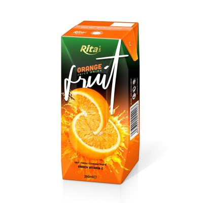 China OEM Private Label Natural Fruit Juice 200ml Orange Juice Drink for sale