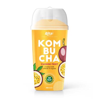 China Tea Drinks Manufacturer Private Label From Vietnam 360ml Bottled Passion Flower Kombucha Tea Drink for sale