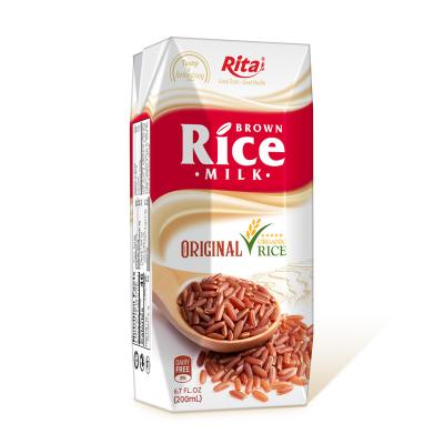 China All Natural Manufacturer Premium Quality Vietnam Dink Sweet 200ml Brown Rice Milk for sale