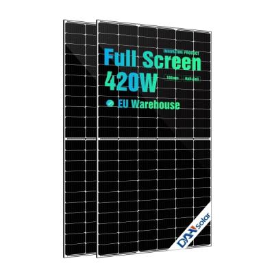 China 20A Solar Panels Europe Black Frame Full Screen 405w 410w wholesale Price Solar Panel 400w Monocrystalline 415w 420w for sale