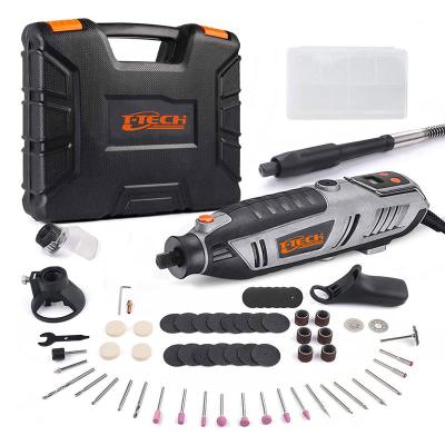 China Top Multifuction Tool Kit 200W Dremel Rotary Tool Kit 10000-40000/min With 61 pcs Accessories Mini Rotary Tool for Cutting Engraving Drilling for sale