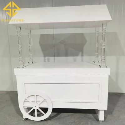 China Modern Luxury White Event Decoration Wedding Party Candy Cart For Event Decoration for sale