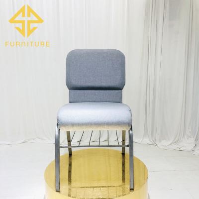 China SAWA Contemporary Wholesale Modern Metal Sponge Stackable High Density Church Chair for sale