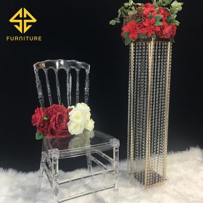 China Modern Clear Crystal Acrylic Resin Napoleon Wedding Dining Chairs For Event Banquet for sale