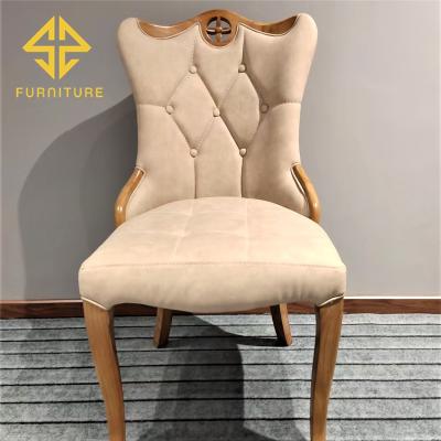 China Modern New Arrival Wooden Furniture Upholstered Seat Reatsurant Dining Chair For Sale for sale