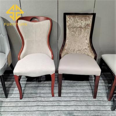 China Modern New Arrival Wooden Furniture Upholstered Seat Reatsurant Dining Chair For Sale for sale