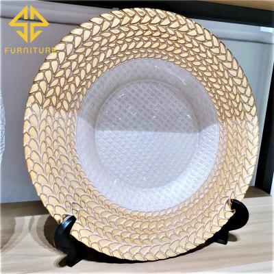 China Ceramic Dinnerware Gold Rim Wedding Dinner Plate Set Tableware Wedding Plate for sale