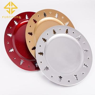 China Sustainable Modern Shiny Sawa Event Wedding Dining Charger Plates for sale