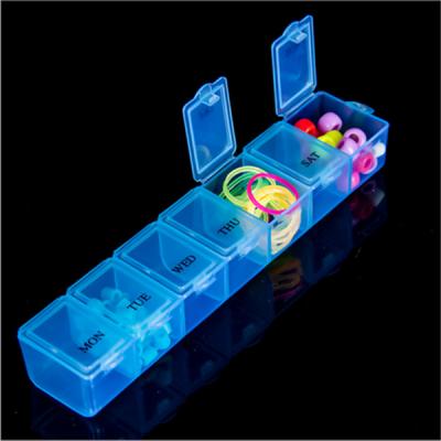 China Custom Tableware Rectangle Plastic 7 Day Pill Box for sale