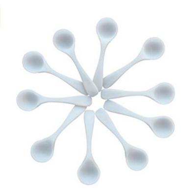 China Viable White 1cc pp Mini Scoop Round Bottom Short Handle Spoons Wholesale for sale