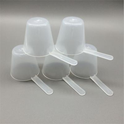 China Selling Viable Transparent Disposable Plastic Measuring Scoops 25gram 50ml Protein Powder Well Measuring Cooking Spoon Making for sale