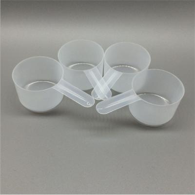 China Sustainable top selling clear 5gram round plastic measuring scoop, OEM logo printed 10ml plastic measuring scoops. herbs, spices, medicines. for sale