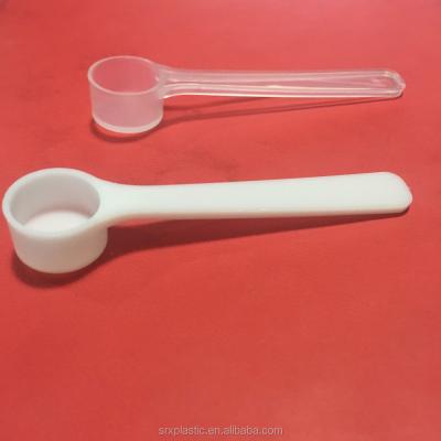 China Small 0.5g 1ml Viable Disposable Protein Powder Small Milk Measuring Spoon/Plastic Scoops, OEM Disposable Clear Measuring Scoop Manufacturer for sale