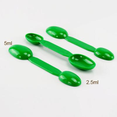 China Viable Measuring Tools Administer Plastic Scoop Spoon PP Double Ended Measuring Scoop Spoon for sale