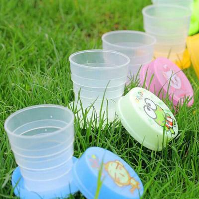 China Sustainable Portable Mini Travel Cup Retractable Folding Cup For Kids, Telescopic Folding Outdoor for sale