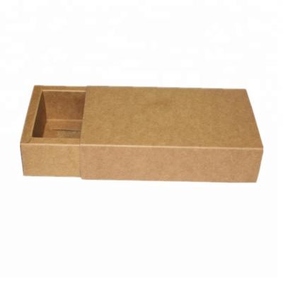 China Good Quality WLT1-75 Recyclable Recycled Brown Kraft Paper Size Essential Oil Packaging Box Custom Drawer Box for sale