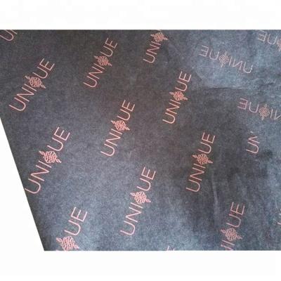 China ZPT1-982 Rose Black Custom Dress Wrapping Tissue Moisture Proof Logo Hot Stamping Tissue Paper Wrapping Paper for sale