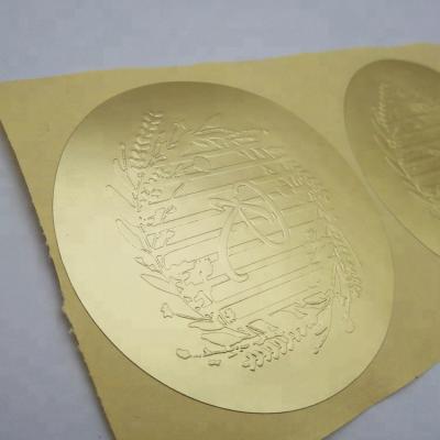 China ZPT1-175 waterproof make your own stickers custom sticker printing to emboss company logo gold foil paper label for sale