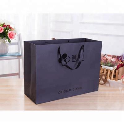 China WZD3-1 Low MOQ Logo Recyclable Stock Paper Shopping Bag Free Ribbon Handles Garment Packing Shipping Luxury Paper Bag for sale