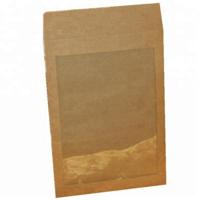 China Business Envelope WXF-25 Custom Products 160 x 220mm Brown Paper Envelope Packaging Packaging Collar Envelope With Clear Window for sale