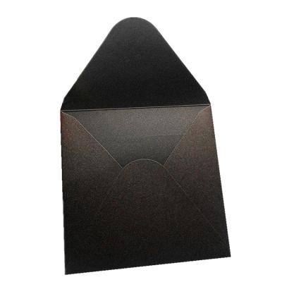 China WXF-45 Panel Size Business Envelope Custom Size Rigid Square Gift Certificate Wrapping Paper Black Envelope for sale