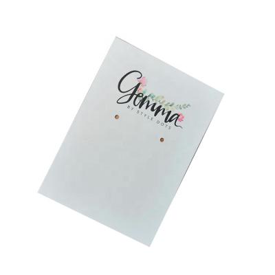 China Custom Paper Jewelry Card ZPT13-474 Order Accept Paper Card Jewelry Packaging Label Earring Card Nice Logo Printing White Paper Jewelry Card for sale