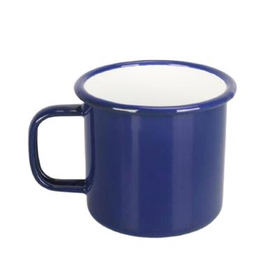 China Viable Promo 360ml 12oz 450ml 15oz Metal Enamel Mug Mug with Sparkle Stain Dots for sale