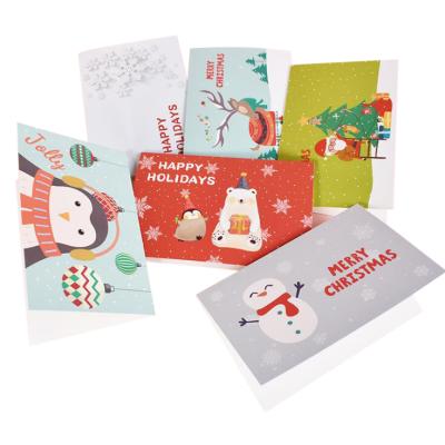 China North America Amazon Hot Sale High Quality Merry Christmas Greeting Cards with Stickers and Envelopes for sale