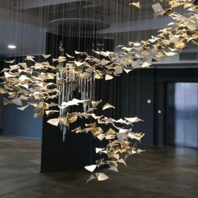 China Unique Design/High Quality Modern Design Project Luxury Custom Pendant Light Large Ceiling Hanging Iron Lamp Restaurant Hotel Lobby LED Chandelier en venta