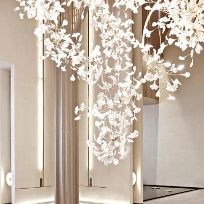 China Unique Design/High Quality Custom Made Project Pendant Lamp Modern Nordic Crystal Large Long Large Light Engineering Hotel Lobby LED Chandelier en venta