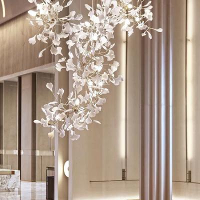 China Unique Design/High Quality DICKPO New Design Modern Crystal Big Ceiling Hanging Pendant Light Banquet Hotel LED Chandelier Lamp en venta