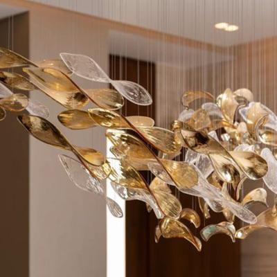 China Unique Design/High Quality DICKPO Contemporary Design Customization Project Pendant Lighting Luxury Large Hotel LED Chandelier Light en venta