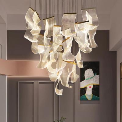 Chine Unique Design/High Quality DICKPO Project Decoration Large Pendant Light Hotel Lobby Custom Luxury Modern Led Chandelier Lighting à vendre