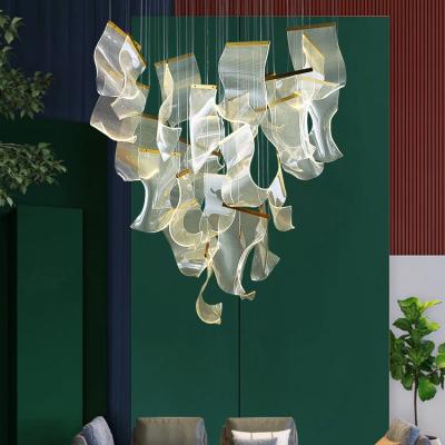 China Unique Design/High Quality DICKPO Guangdong Factory Decorative Ceiling Lamp Nordic Acrylic Hanging Dinning Room Light Chandeliers LED en venta