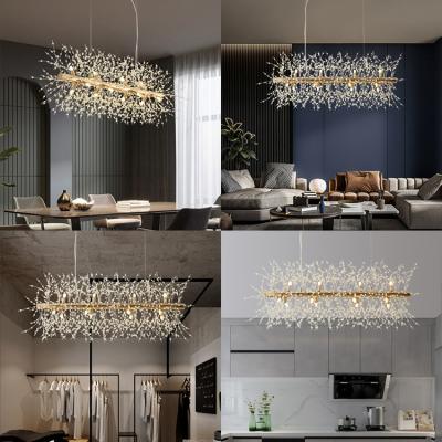 China Unique Design/High Quality DICKPO Unique Design Indoor Decoration Fixture Modern Iron Pendant Lamp Crystal Light Chandelier en venta