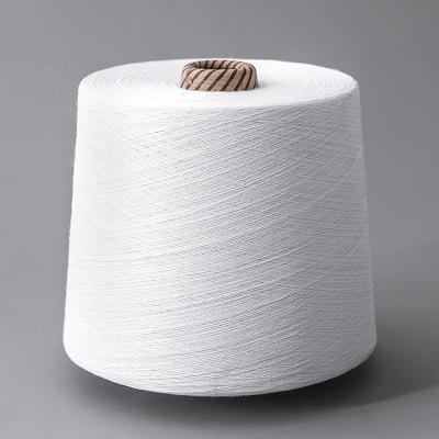 China 100% Sustainable Raw White Ring Spun Polyester Yarn Waxed 30/1 Dyed for sale